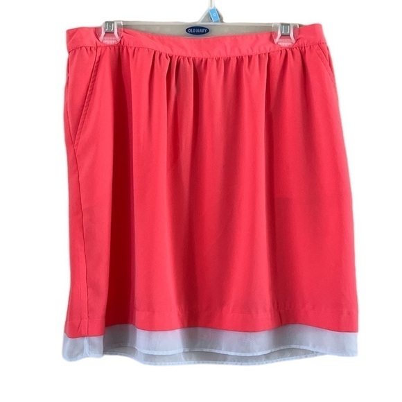 Mossimo sheer fabric skirt size Large layered side pockets elastic waistband - Picture 1 of 10